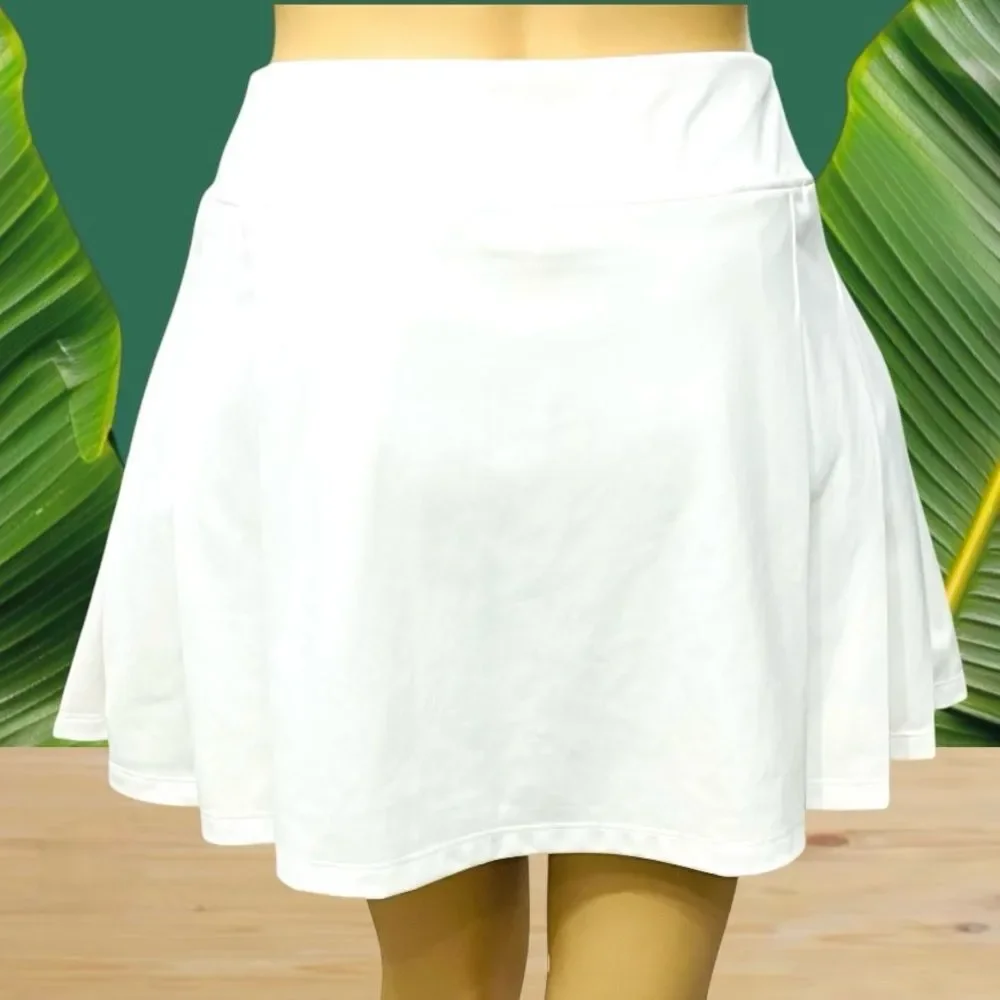 Tommy Bahama Skirt Skort Golf Activewear White Pleated Pull On Inside/Pocket